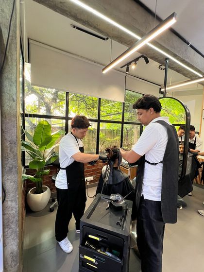 Teamwork makes the dream work. Our stylists often collaborate to ensure the best results for our clients.