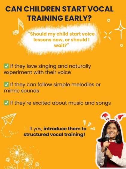 Should children start vocal training early? If they love singing, can follow simple melodies, and are excited by music, the answer is yes.
