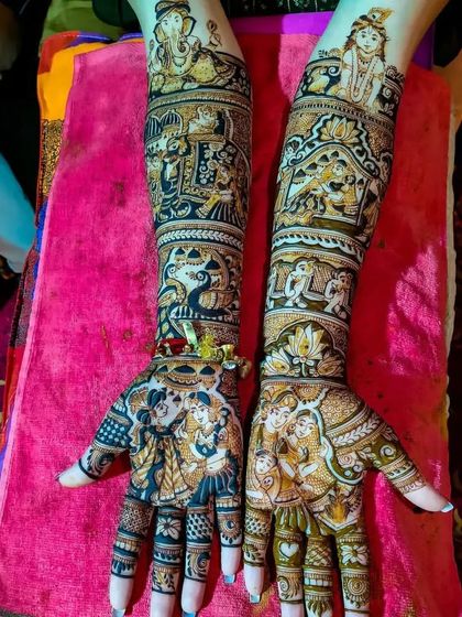 Bunty Rajasthani Mehandi - Bridal Mehendi Personalised Story & Portrait Mehendi photo 35