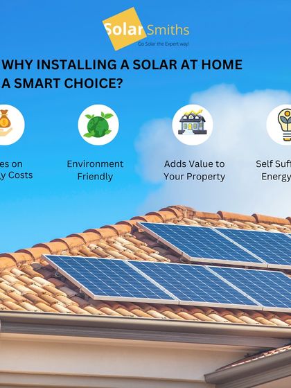 Why is installing solar at home a smart choice? It saves on energy costs, is environment friendly, adds value to your property, and makes your home a self-sufficient energy hub.