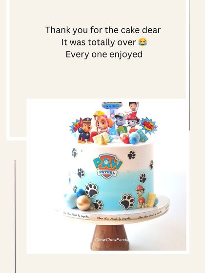 "It was totally over. Every one enjoyed." It's great to know this Paw Patrol cake was a big hit and enjoyed by everyone at the party.