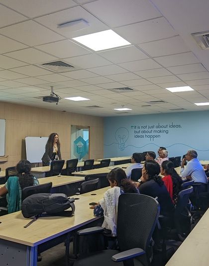 A full view of the training room. Whether the group is large or small, my focus is on delivering a high-quality, impactful experience for every participant.