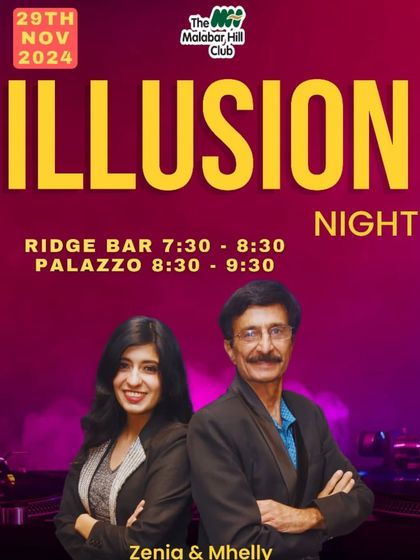 Getting ready for another night of mind-blowing illusions at the Malabar Hill Club. My dad Mhelly and I love performing our duo show here.
