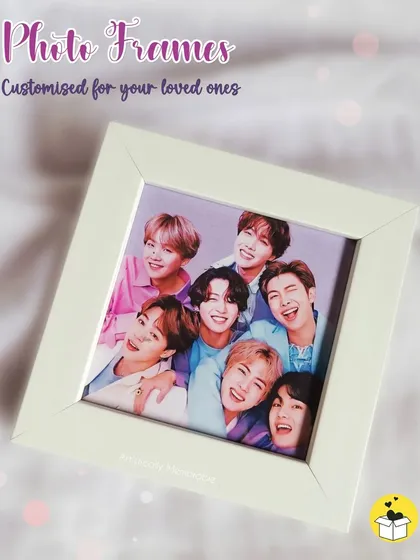 Another shot of the BTS photo frame, a great and affordable gifting option for friends who share a love for the K-pop group.