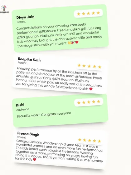 More wonderful feedback from parents and audience members. Reading comments about how we brought characters to life and made the experience memorable for the kids reaffirms the value of these cultural productions.