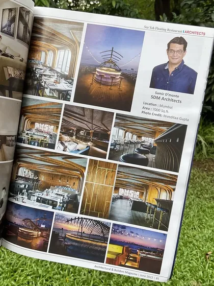 A collage of my work on the Queensline Sea Yah project as published in the Architectural & Builders Magazine. This spread captures the various interior and exterior views of the award-winning restaurant design.