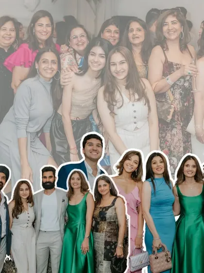 A beautiful group photo from an intimate family celebration. We create events that bring friends and family together in a warm and joyful atmosphere.