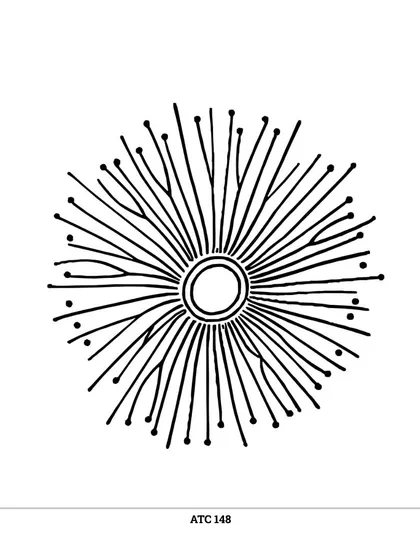 The final design for our mandala-inspired wallpaper, a simple yet powerful graphic that can bring a sense of focus and calm to any room.