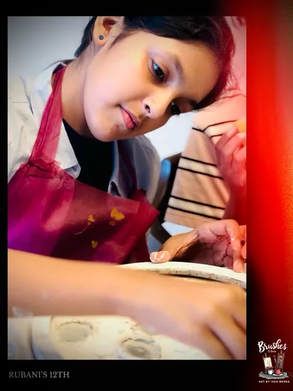The quiet focus of a young artist at work. I love creating an environment where kids feel comfortable to explore their creativity at their own pace.