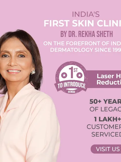 Our story is one of pioneering leadership in Indian dermatology. Founded by Dr. Rekha Sheth in 1993, we were the first clinic in India to introduce treatments like Laser Hair Reduction. This legacy of over 50 years and the trust of more than 100,000 clients is the foundation of the care we provide today.