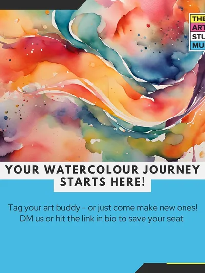 Your watercolor journey starts here. Tag an art buddy or come make new ones in our supportive and creative environment.