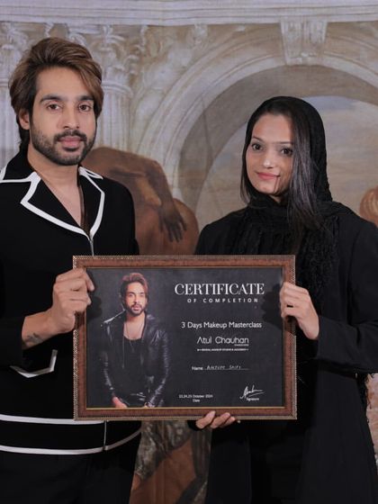 Presenting a certificate to a dedicated student. Her focus and hard work during the masterclass were exceptional.