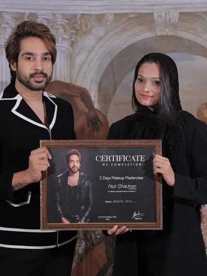 Presenting a certificate to a dedicated student. Her focus and hard work during the masterclass were exceptional.