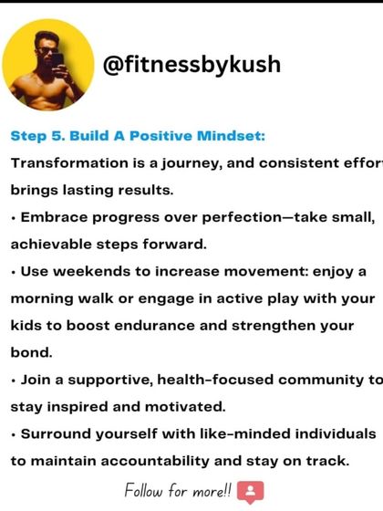 Here are 5 steps to become a fit parent. Optimize your eating habits, enhance your sleep, build strength with simple movements, manage stress, and build a positive mindset.