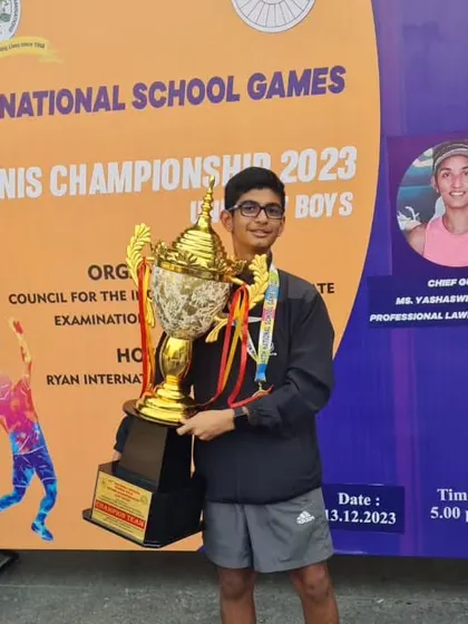 Kanishk Dhingra and his team from Haryana won Gold in the Boys U17 Team event at the School Games Nationals in Bangalore.