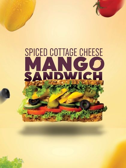 Another star from our Father's Day special, the Spiced Cottage Cheese Mango Sandwich. It combines the sweetness of mango with spiced paneer for a unique and memorable flavor that’s perfect for celebrating.