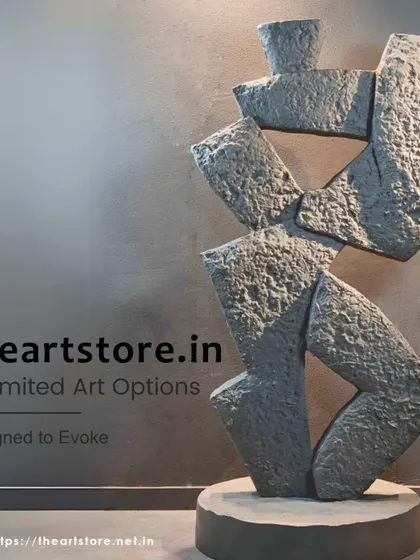 An abstract, cubist-style sculpture that evokes movement and energy. A true conversation starter for any project.