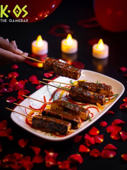 Spice up your night with these sizzling paneer skewers. They are a great vegetarian option from our special menu.