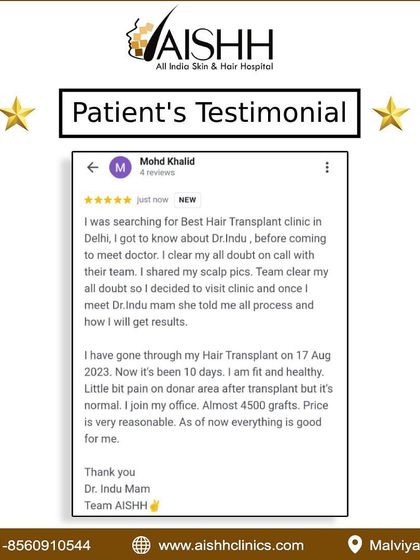 This patient, Mohd Khalid, shares his 10-day post-surgery experience. He mentions that his doubts were cleared before he even visited, the price was reasonable, and he is feeling fit and healthy.