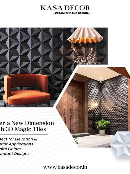 Our 3D Magic Tiles offer endless design possibilities for both elevation and interior applications. The geometric, star-like pattern creates a visually stunning effect that adds depth and modern flair.