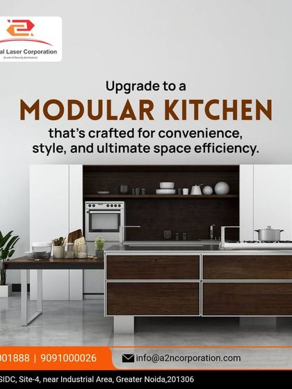 This design focuses on creating a kitchen with an open, airy feel. The combination of dark wood base cabinets and white upper cabinets, along with an integrated dining table, makes this a great solution for open-concept living spaces.