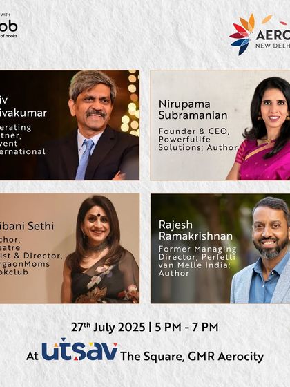 A graphic introducing the esteemed panelists for 'The Nurturing Quotient' book launch, including authors and industry leaders. This highlights the high caliber of speakers at our events.
