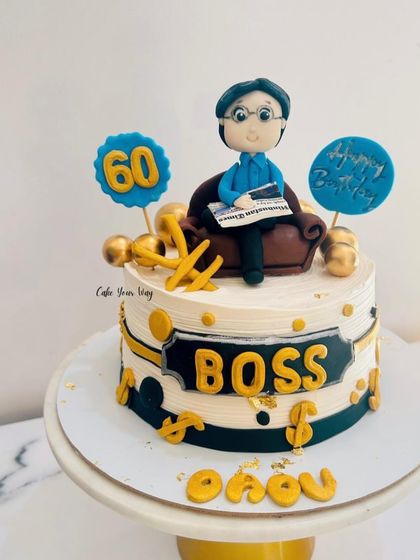 When the Boss turns 60, we roll out the gold. A fun, personalized cake for a milestone birthday.