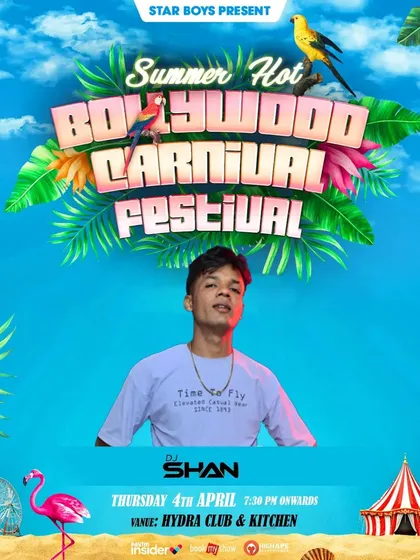 My solo feature poster for the Bollywood Carnival Festival, putting me front and center.