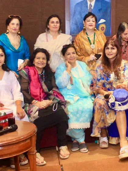 A final group picture with the brilliant team, capturing the success of the Heeramandi panel discussion.