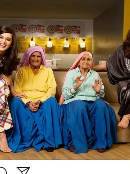 We were thrilled to host the amazing cast of 'Saand Ki Aankh' along with the legendary Shooter Dadis. This picture with Taapsee Pannu, Bhumi Pednekar, and the dadis captures the joy and inspiration we share every day.