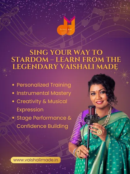 Sing your way to stardom by learning from a legend. This graphic highlights the key benefits of my training: personalized attention, instrumental mastery, creative expression, and confidence building for the stage.