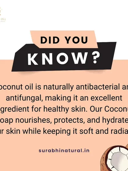 Did you know that coconut oil is naturally antibacterial and antifungal? That's why our Coconut Soap is so good at nourishing, protecting, and hydrating your skin.