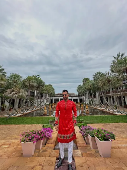 Posing at the stunning Sheraton Hua Hin in Thailand. Hosting at such beautiful international venues is a dream, and I ensure the event's energy matches the grandeur of the location.