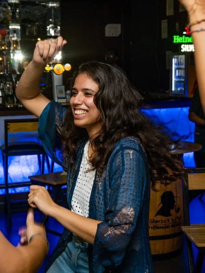 Another shot of a guest lost in the moment on the dance floor. The music takes over.