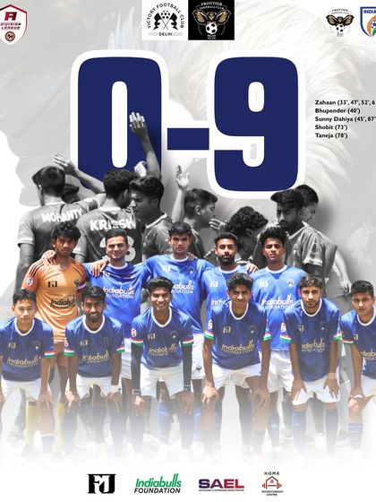 An incredible 9-0 win during our A Division League campaign. This match was a showcase of our offensive firepower, with four goals from Zahaan alone.