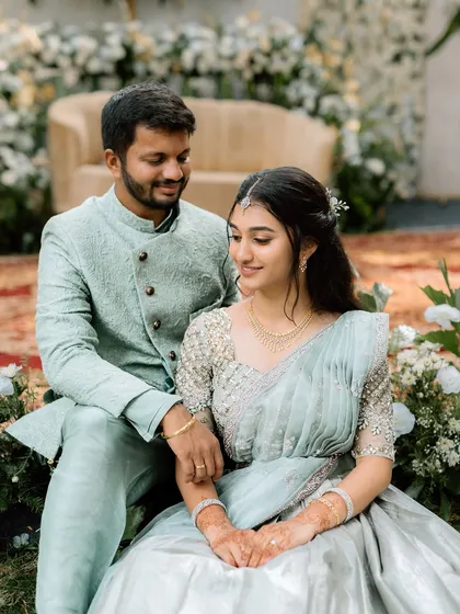 This engagement look was set in a beautiful garden. I created a soft, romantic makeup look for the bride that looked stunning in the natural, diffused light.