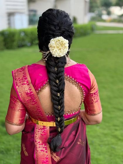 Bhavya Achar - Bridal & Occasion Styling Traditional South Indian Bridal Braids photo 12