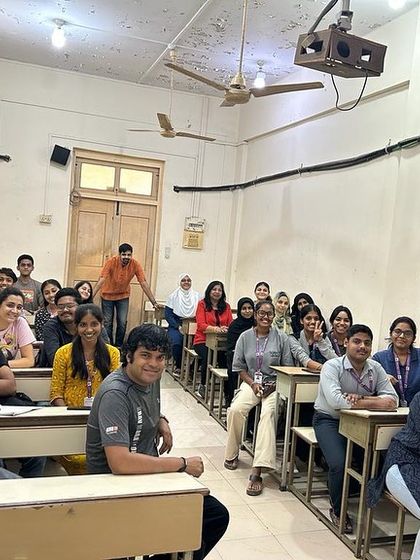 Students of R.D. National's College during a collaborative session focused on building life skills for the modern workforce, including personal safety and problem-solving.