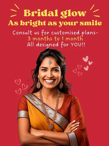 Your bridal glow should be as bright as your smile. I create customized pre-bridal plans, whether you have one month or three, to ensure your skin is healthy, radiant, and ready for your wedding.