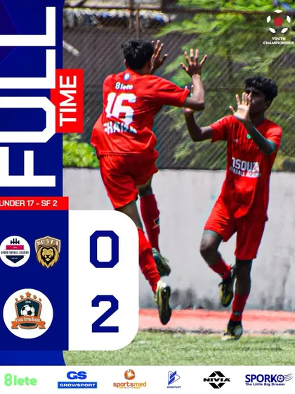 The final score from the U17 semi-final. A tough loss, but we are proud of the team for reaching this stage.