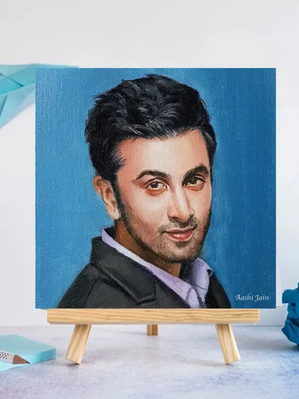 A miniature painting of Ranbir Kapoor to go along with the Alia portrait.