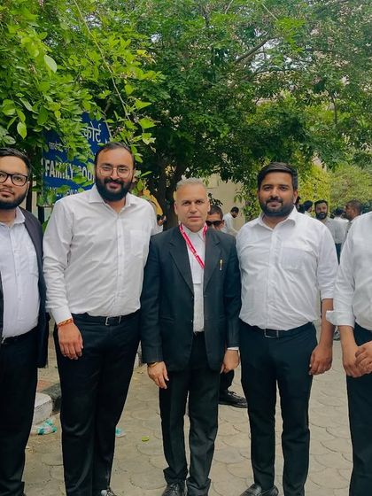 Posing with my team and the victorious candidate for Member Executive at the Saket Court Bar Association elections.