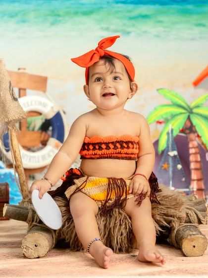 A big, happy smile from our little Moana, enjoying her island adventure in the studio.