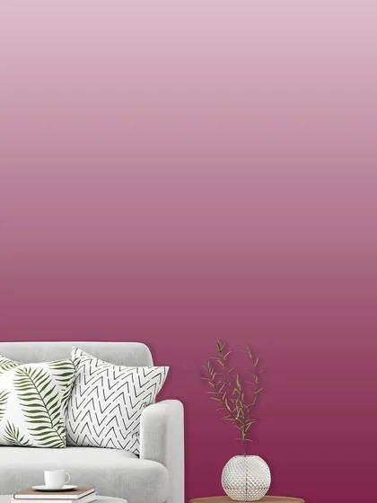 A bold and beautiful ombre wall in shades of magenta. This design makes a strong style statement, adding a touch of glamour and vibrancy to the room.