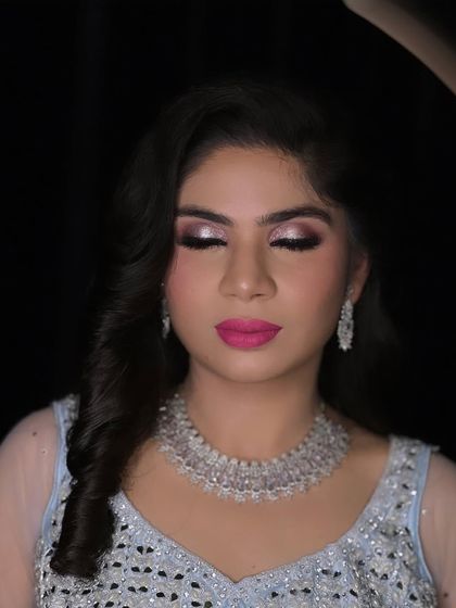 Another angle of the engagement bride, with the ring light creating a beautiful catchlight in her eyes.