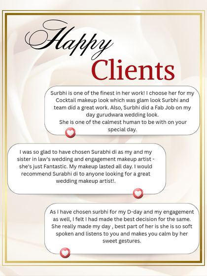 These testimonials from my happy clients are the reason I do what I do. From cocktail glam to the main wedding day, my goal is to be the calmest, most professional person you can have by your side.