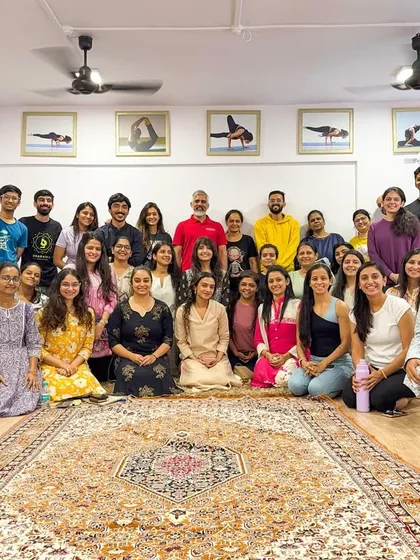 A beautiful group photo after my Guru led a session at our studio. The space was filled with incredible wisdom, energy, and peace. What a blessing for our entire Kaya family.