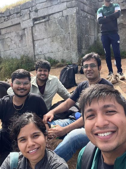 A happy selfie from one of our treks, capturing the joy of the journey.