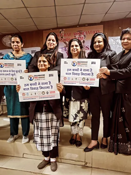 Campaigns like 'Child Marriage Free Bharat' are very close to my heart. Here, I am standing with fellow advocates and activists, taking a pledge to eradicate child marriage, a practice that cuts short the dreams and rights of countless children.