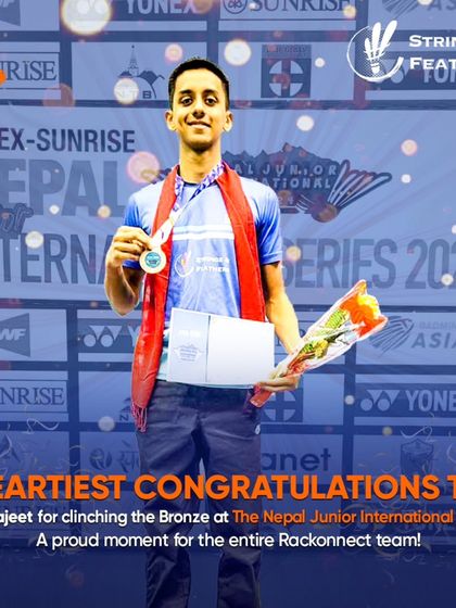 We celebrate every victory, big or small. This image showcases one of our talented players who has achieved success through dedication and training at our academy. Their win is a proud moment for the entire Rackonnect community and inspires us all to keep pushing our limits.